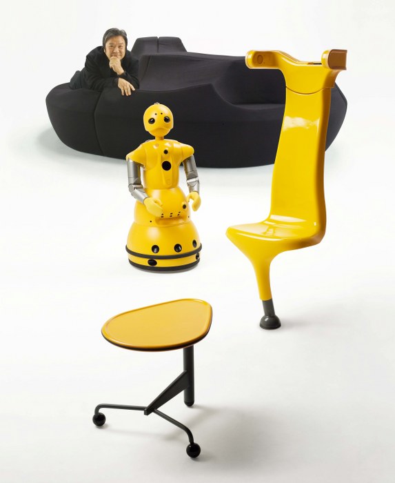 Saruyama di Moroso, Wakamaru di Mitsubishi, Multi lingual Chair non in produzione, Kick di Cassina