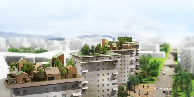 verde urbano social housing risparmio energetico prefabbricati pannelli fotovoltaici inquinamento Energie rinnovabili Energia anti spreco