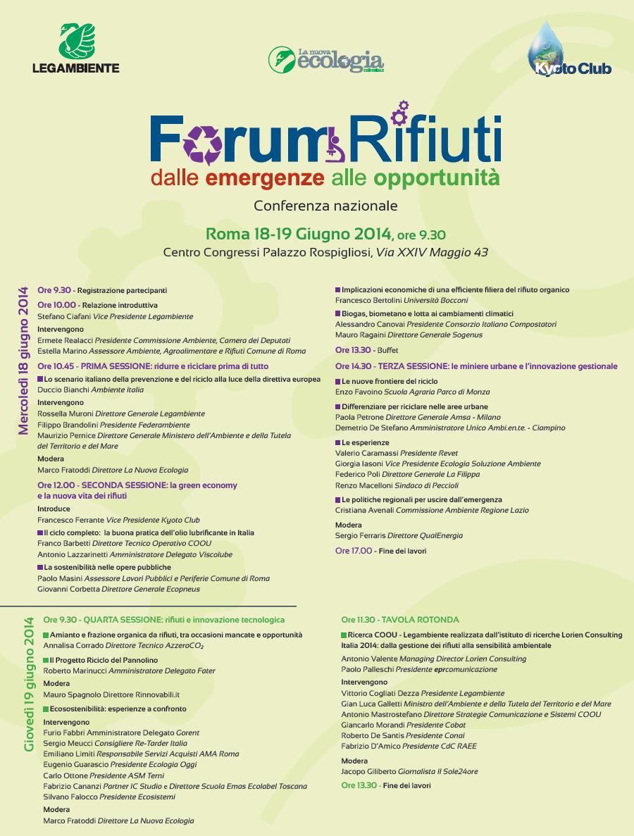 Programma Forum Rifiuti