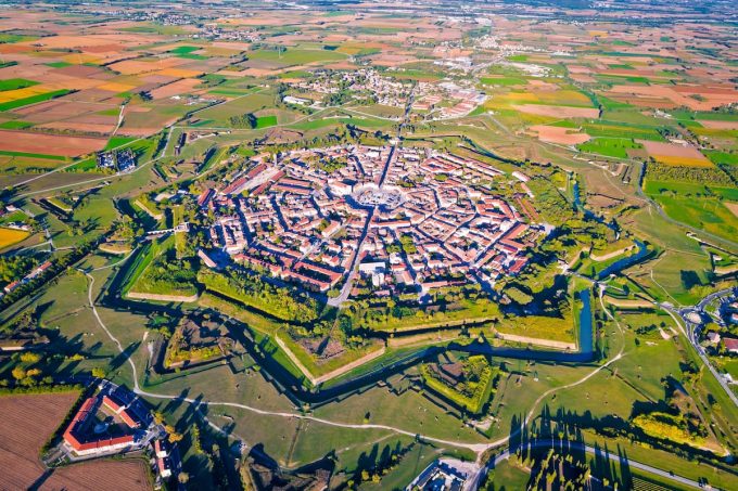Siti Unesco in Italia: vista aerea su Palmanova