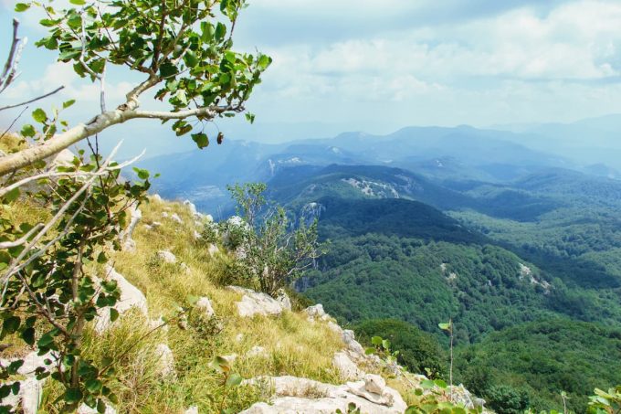 Panorama sul parco del cilento, riserva della biosfera italiana