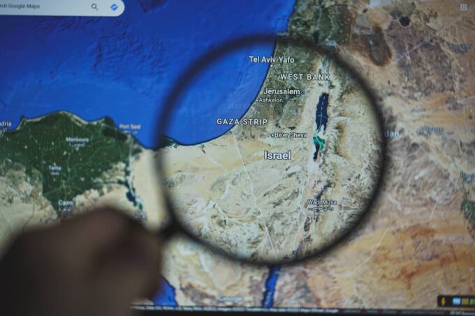 Mappa di Israele e Cisgiordania